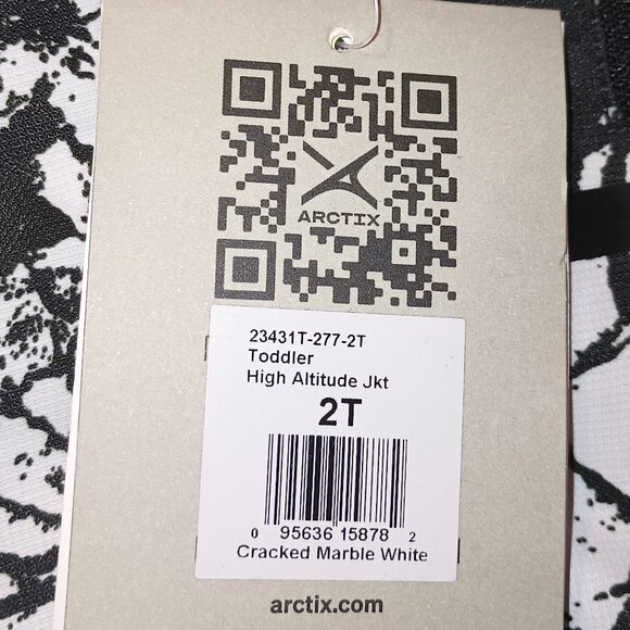 Arctix Toddler High Altitude Insulated Jacket Cracked Marble White 2T - Picture 1 of 16